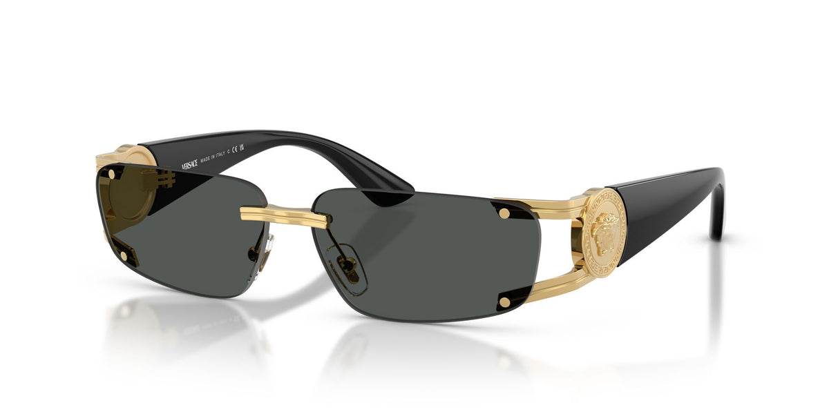 Versace Sunglasses VE2291 1002/87 59mm Gold Black / Dark Grey Lens