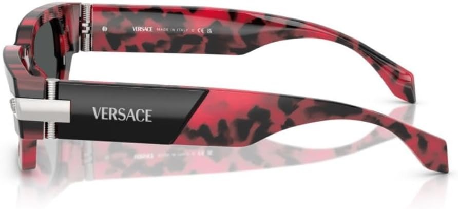 Versace Sunglasses VE4465 545787 53mm Top Black Red Havana / Dark Gray Lens