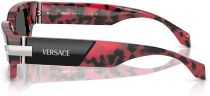 Versace Sunglasses VE4465 545787 53mm Top Black Red Havana / Dark Gray Lens