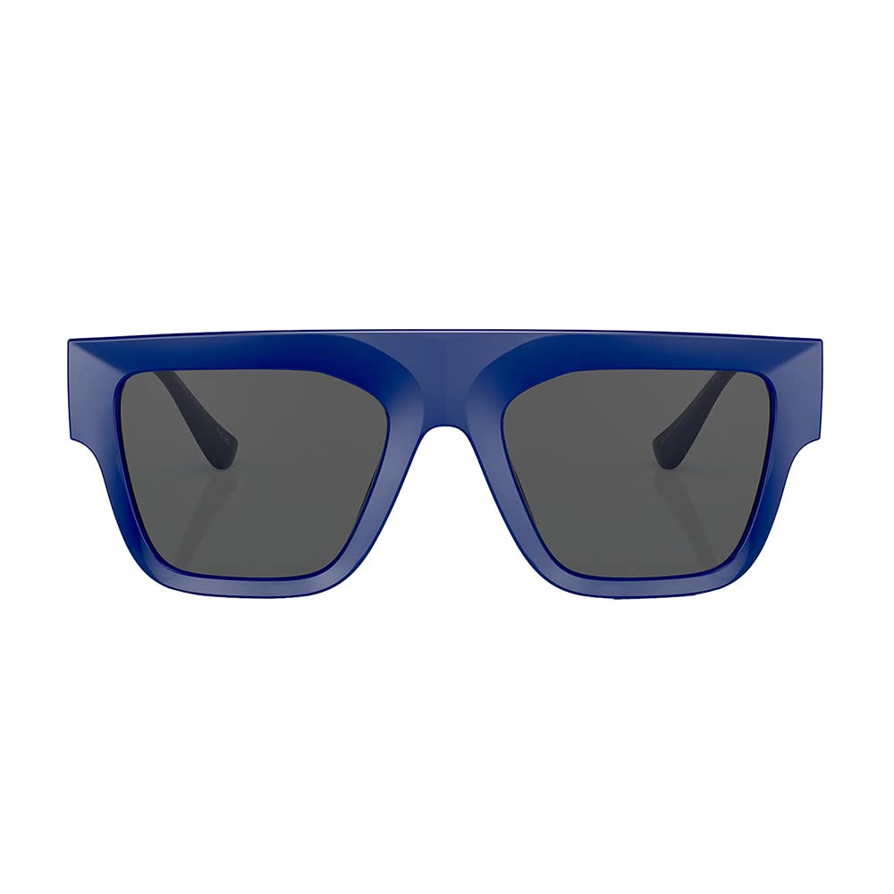 Versace VE4430U 529487 Rectangle Sunglasses 53mm Bluette / Dark Grey Lens