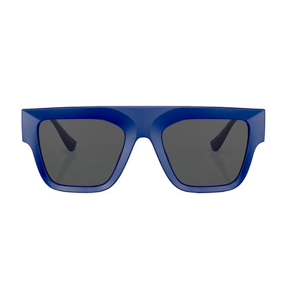 Versace VE4430U 529487 Rectangle Sunglasses 53mm Bluette / Dark Grey Lens