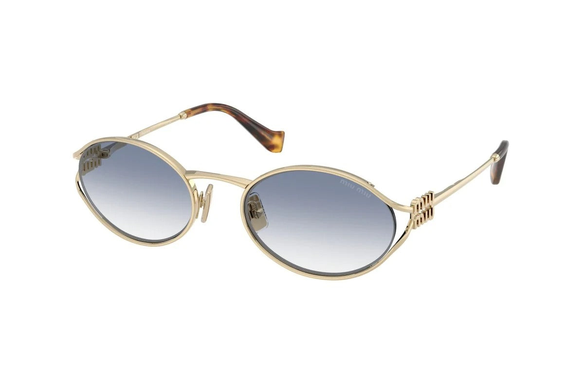 Miu Miu Sunglasses MU 52YS ZVN80O 54mm Pale Gold/Clear Gradient Light Blue Lens
