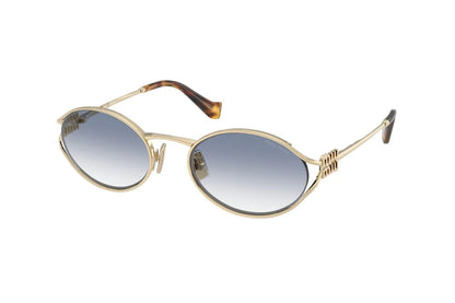 Miu Miu Sunglasses MU 52YS ZVN80O 54mm Pale Gold/Clear Gradient Light Blue Lens