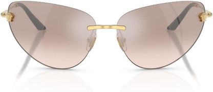 Versace Sunglasses VE2281 10028Z 64mm Gold / Light Brown Silver Mirror Lens