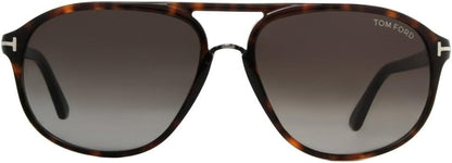 Tom Ford Jacob TF 0447 52P Pilot Sunglasses Dark Havana /Smoke Gradient Lens