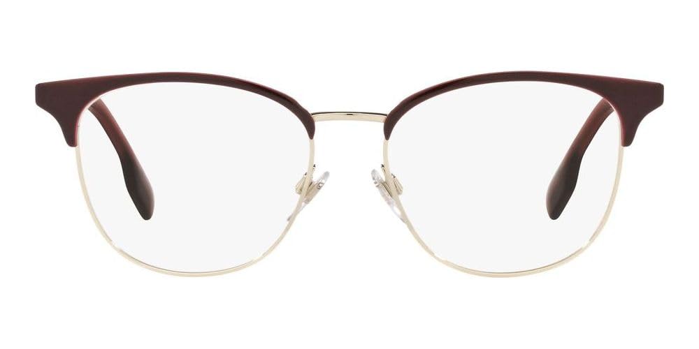 Burberry BE1355 1319 Eyeglasses 52mm Light Gold Bordeaux / Clear Demo Lens