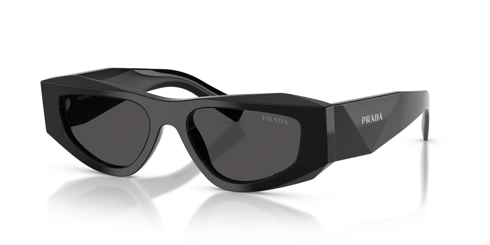 Prada PR B19S 16K08Z Sunglasses 52mm Black / Dark Grey Lens
