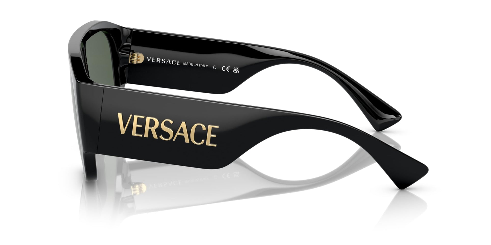 Versace Sunglasses VE4439 GB171 33mm Black / Dark Green Lens