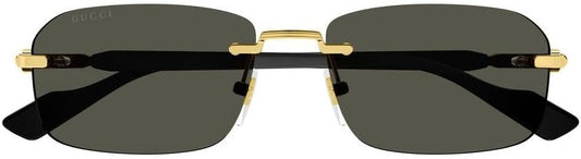 Gucci Sunglasses GG1221S 001 56mm Black-Gold / Grey Lens