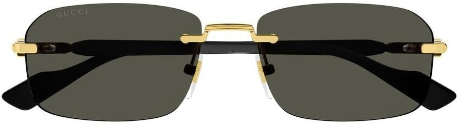 Gucci Sunglasses GG1221S 001 56mm Black-Gold / Grey Lens