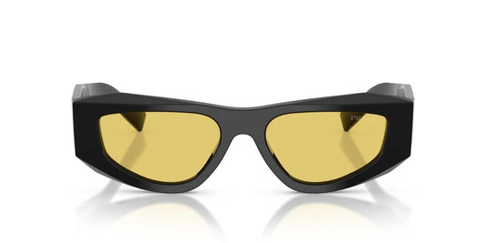 Prada PR B19S 16K455 Sunglasses 52mm Black / Yellow Lens