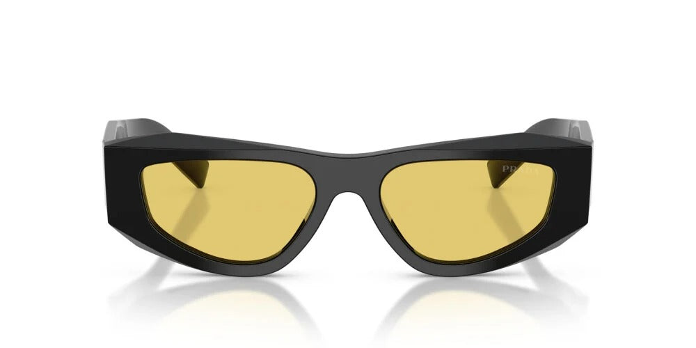 Prada PR B19S 16K455 Sunglasses 52mm Black / Yellow Lens