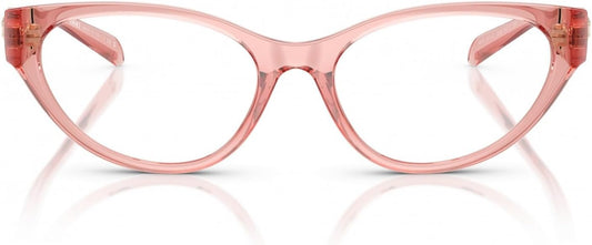 Versace VE3372U 5322 Cat Eye Eyeglasses 54mm Transparent Pink / Clear Demo Lens