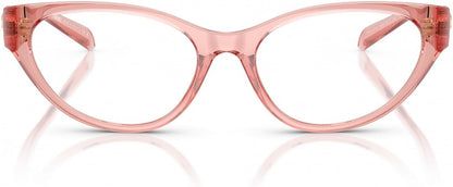 Versace VE3372U 5322 Cat Eye Eyeglasses 54mm Transparent Pink / Clear Demo Lens