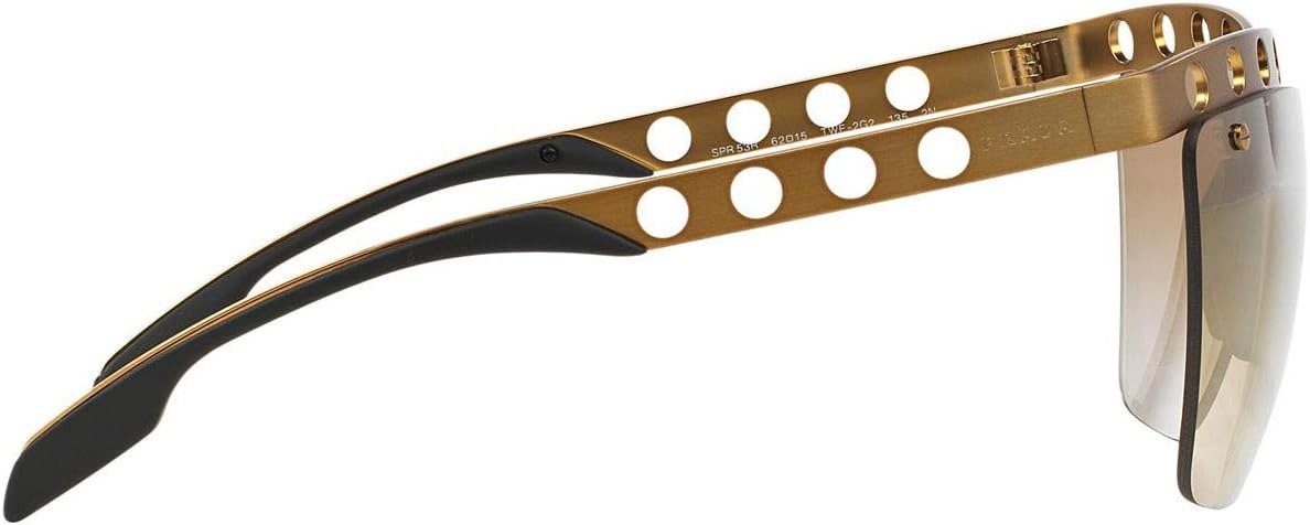 Prada PR53RS TWF2G2 Sunglasses 62mm Brushed Bronze / Brown Mirror Gold Lens