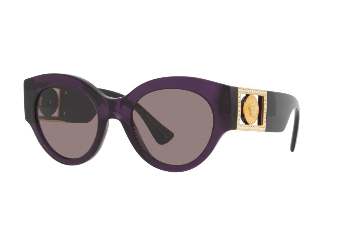 Versace Sunglasses VE4438B 53847N 52mm Transparent Plum / Purple Brown Lens