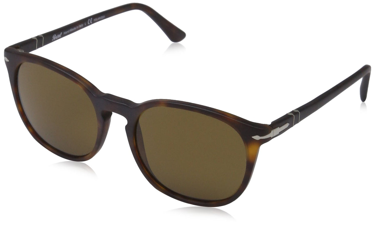 Persol PO 3007/S 9001/57 53mm Sunglasses Matte Havana / Brown Polarized Lens