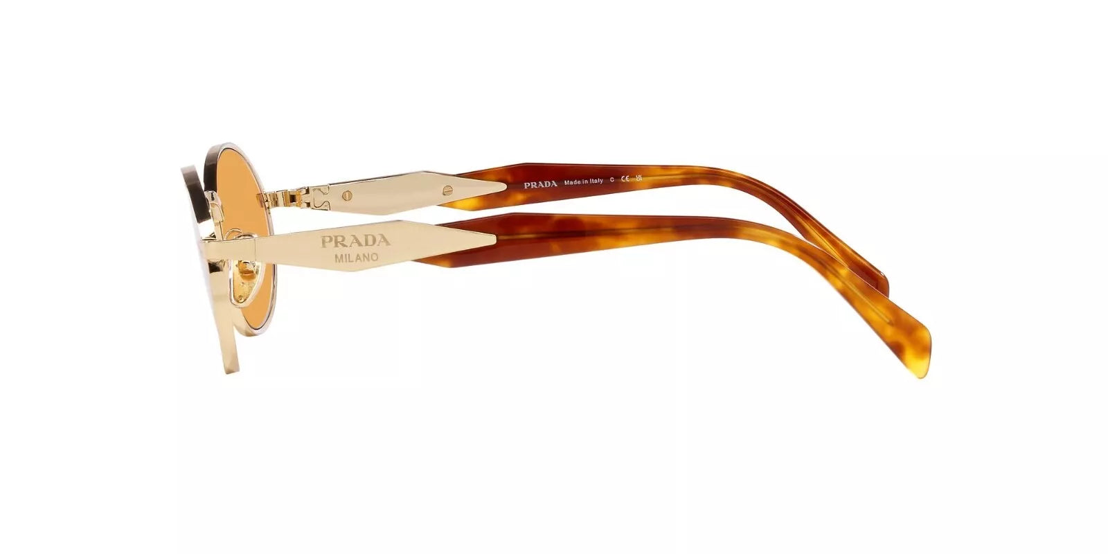 Prada Sunglasses PR65ZS ZVN02Z 55mm Pale Gold / Orange Lens