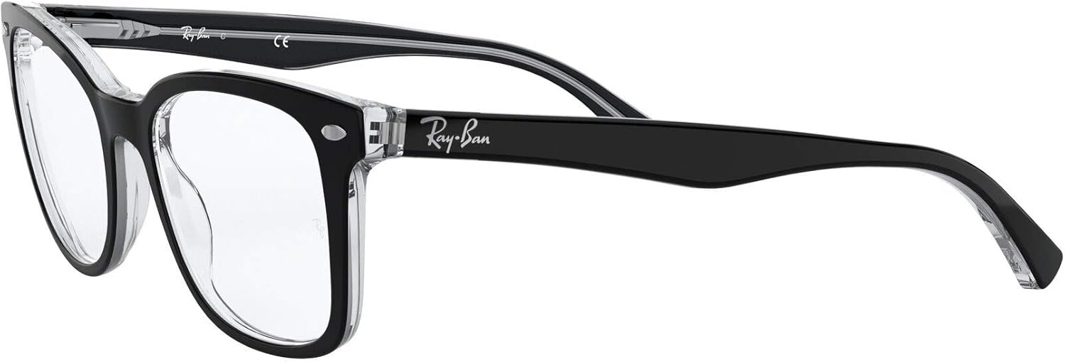 Ray-Ban RX5285 2034 Eyeglasses 53mm Black On Transparent / Clear Demo Lens
