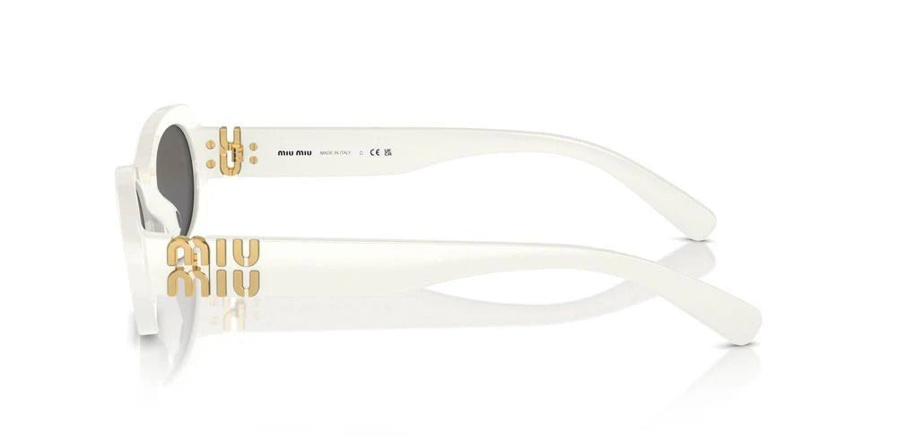MIU MIU MU06ZS 14255S0 Sunglasses 50mm White / Dark Grey Lens
