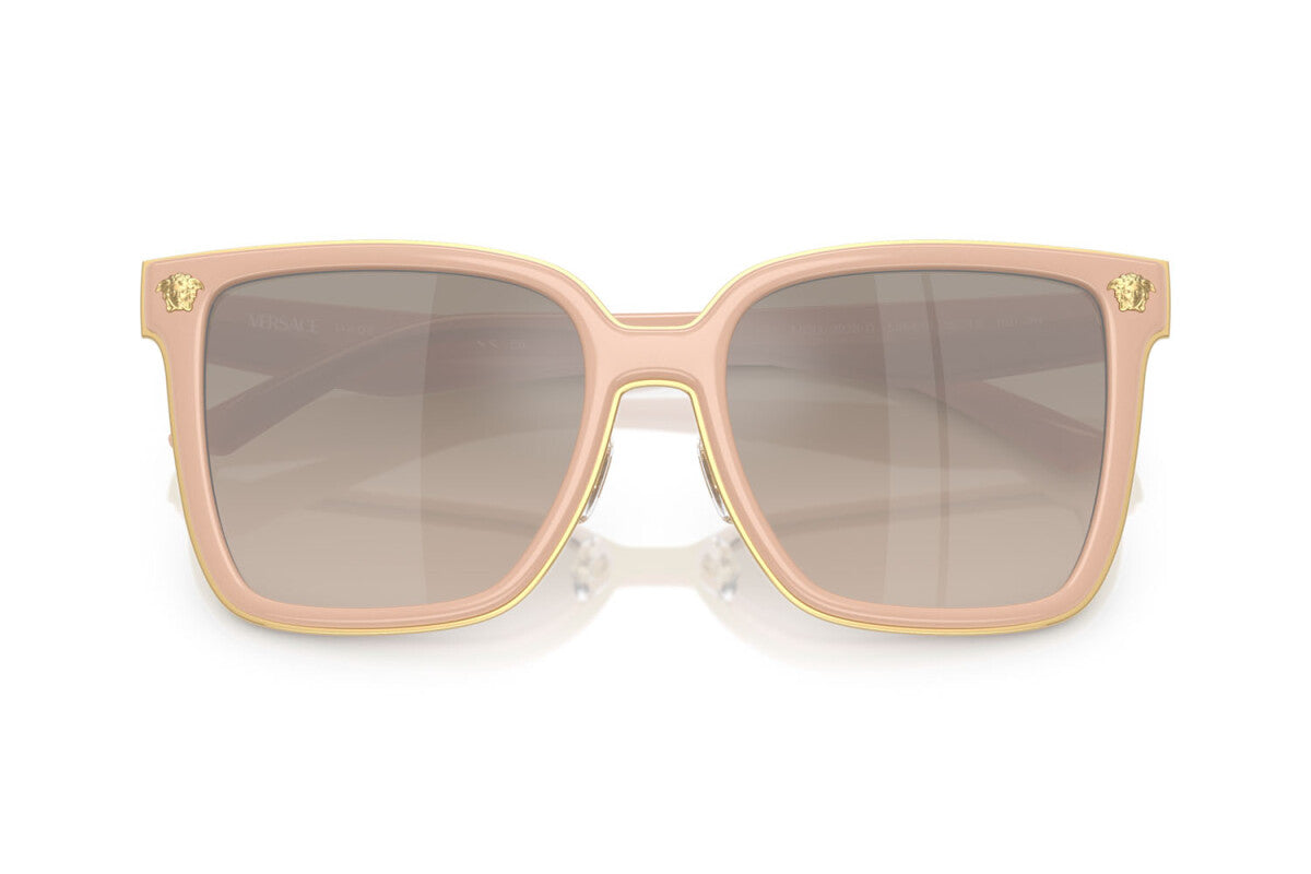 Versace Sunglasses VE2278D 54946I 58mm Nude / Brown Gradient Grey Mirror Silver