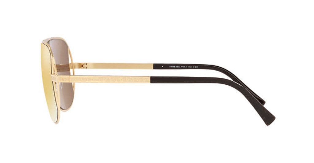 Versace Pilot Sunglasses VE2212 10027P 57mm Gold / Brown Mirror Gold Lens