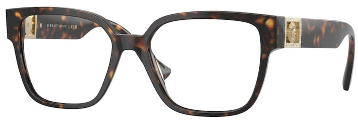 Versace VE3329B 108 Eyeglasses52mm Havana / Demo Lens