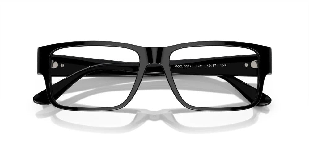 Versace VE3342 GB1 Eyeglasses 57mm Black / Clear Demo Lens