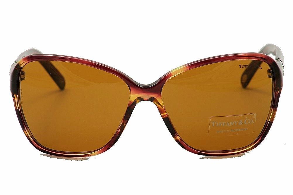 Tiffany &amp; Co VINTAGE Sunglasses TF4070B 8081/R1 60mm Violet Havana / Brown Lens
