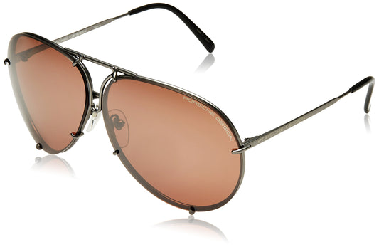 Porsche design Sunglasses P8478 C 69mm Gunmetal / Brown mirror + Dark Grey Lens