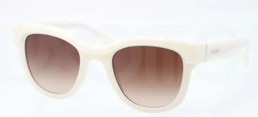 Prada Portrait Sunglasses PR27PS 7S36S1 49mm Ivory / Brown Gradient Lens