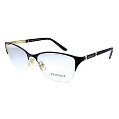 Versace VE 1218 1345 Violet Gold Metal Semi-Rimless Eyeglasses 53mm