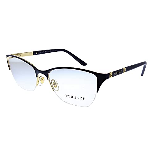 Versace VE 1218 1345 Violet Gold Metal Semi-Rimless Eyeglasses 53mm