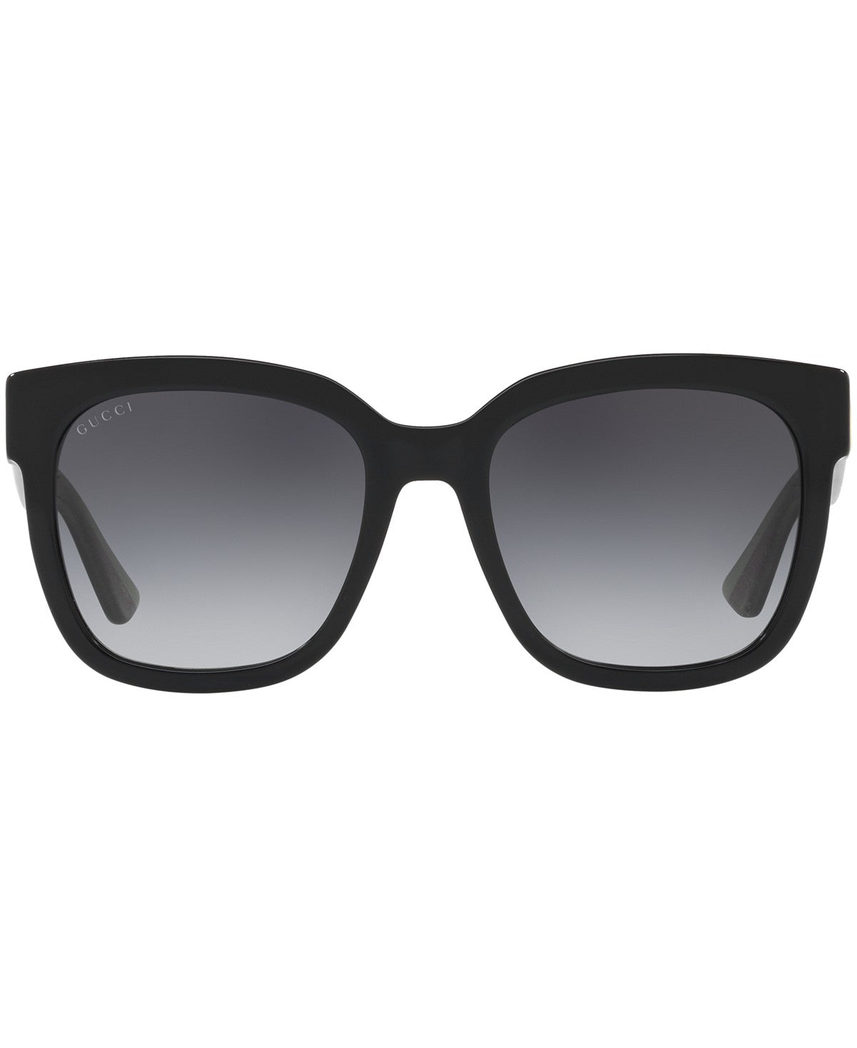 Gucci GG0034/S 002 Sunglasses 54mm Black-Green-Red / Grey Gradient Lens