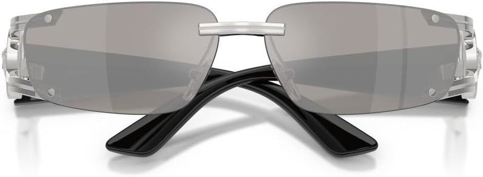 Versace VE2291 10016G Sunglasses 59mm Black / Light Grey Silver Mirror Lens