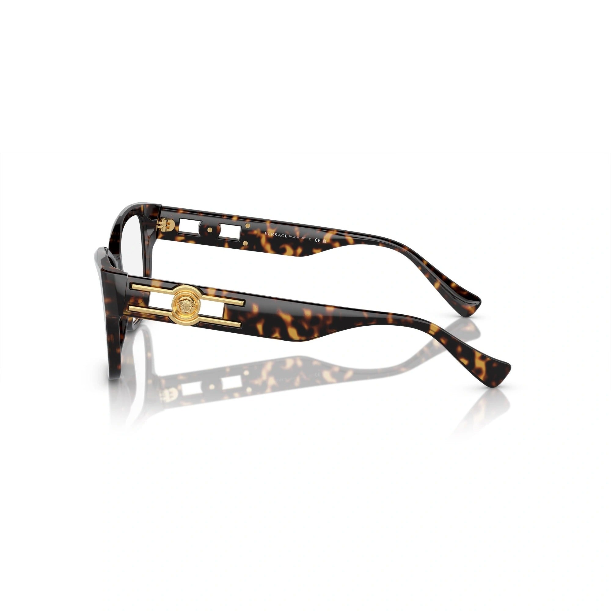 Versace Eyeglasses VE3347 108 54mm Havana / Demo Lens