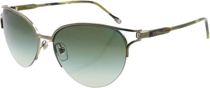 Versace Sunglasses VE2123B 1305/8E 56mm Green Silver / Green Gradient Lens