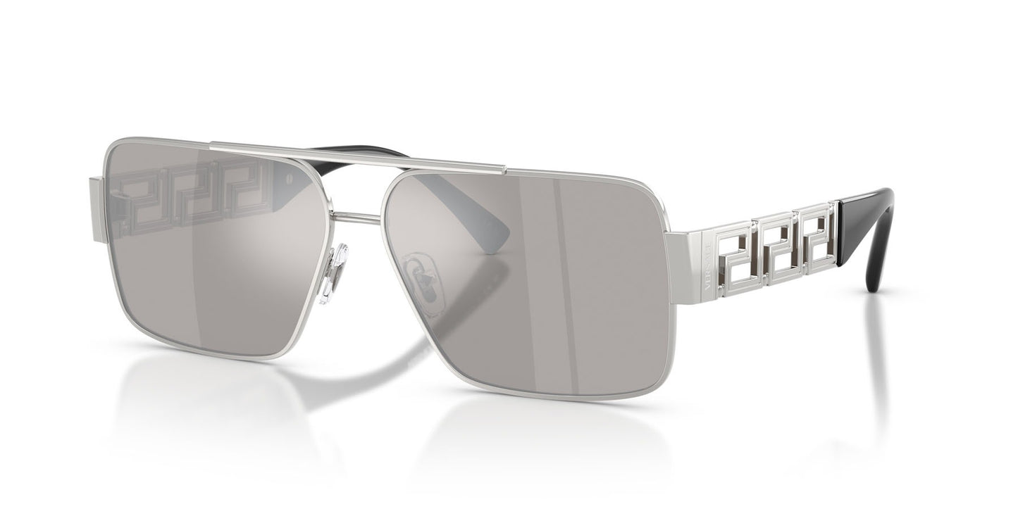 Versace Sunglasses VE2290 10016G 61mm Silver / Light Grey Mirror Silver Lens