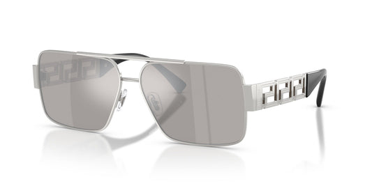 Versace Sunglasses VE2290 10016G 61mm Silver / Light Grey Mirror Silver Lens
