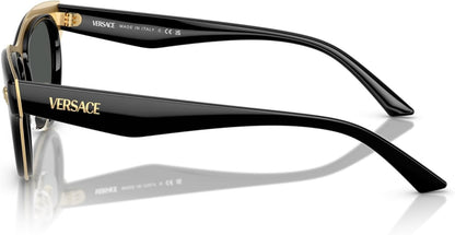 Versace VE2273 GB1/87 Sunglasses 52mm Black / Dark Grey Solid Lens