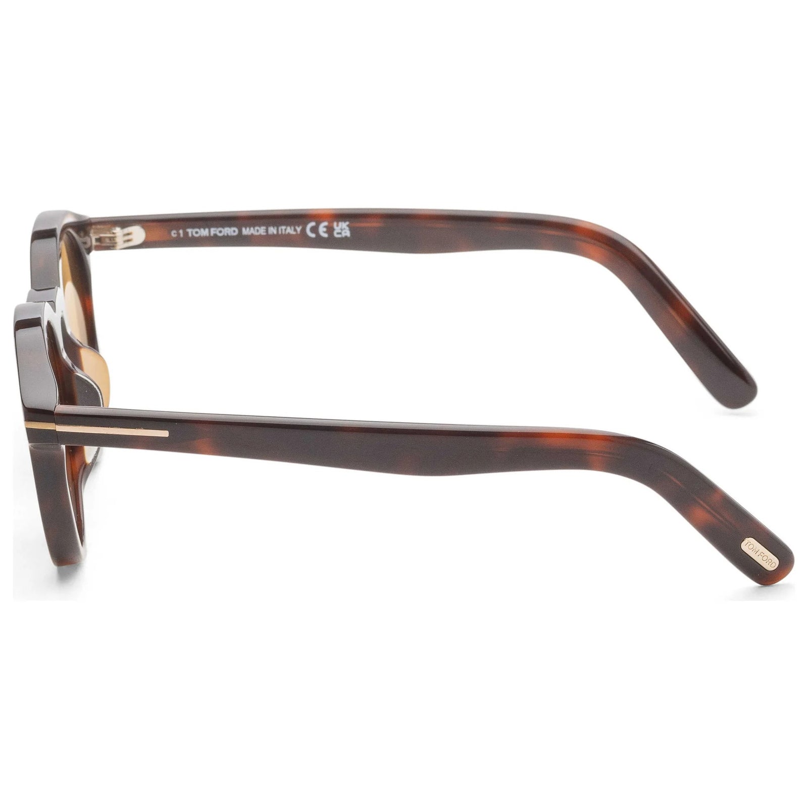 Tom Ford FT1123 D 52E Round Sunglasses 49mm Dark Havana / Brown Lens