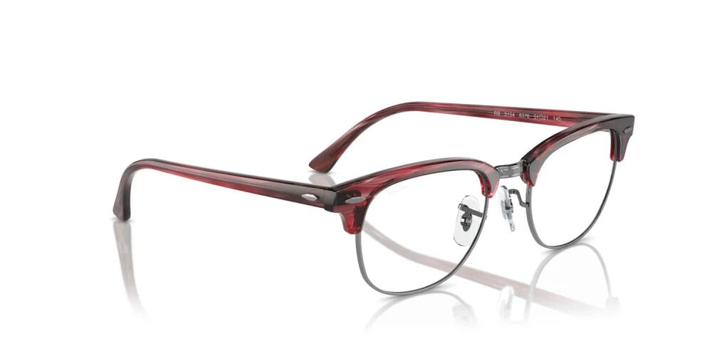 Ray-Ban RX5154 8376 Eyeglasses 53mm Striped Red / Clear Demo Lens