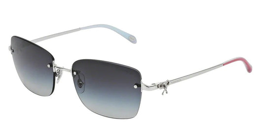 Tiffany & Co Sunglasses TF3045 60013C 56mm Silver / Dark Grey Gradient Lens