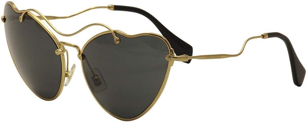 Miu Miu Sunglasses MU55RS 7OE1A1 65mm Antique Gold / Dark Grey Lens
