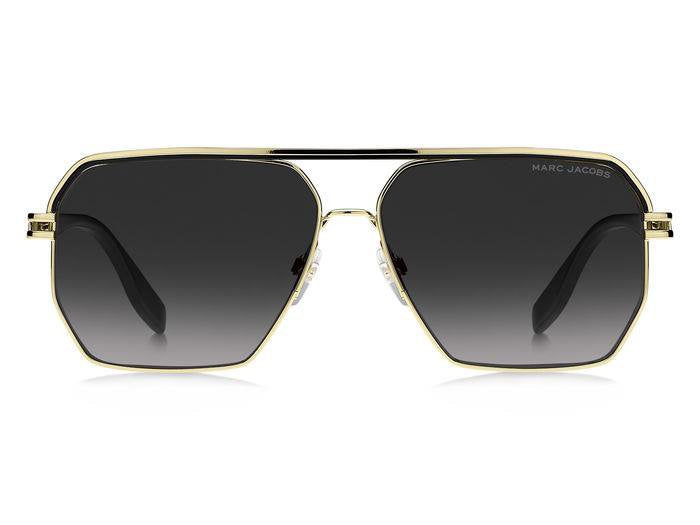 Marc Jacobs MARC 584/S RHL/9O Aviator Sunglasses Gold Black / Dark Grey Shaded