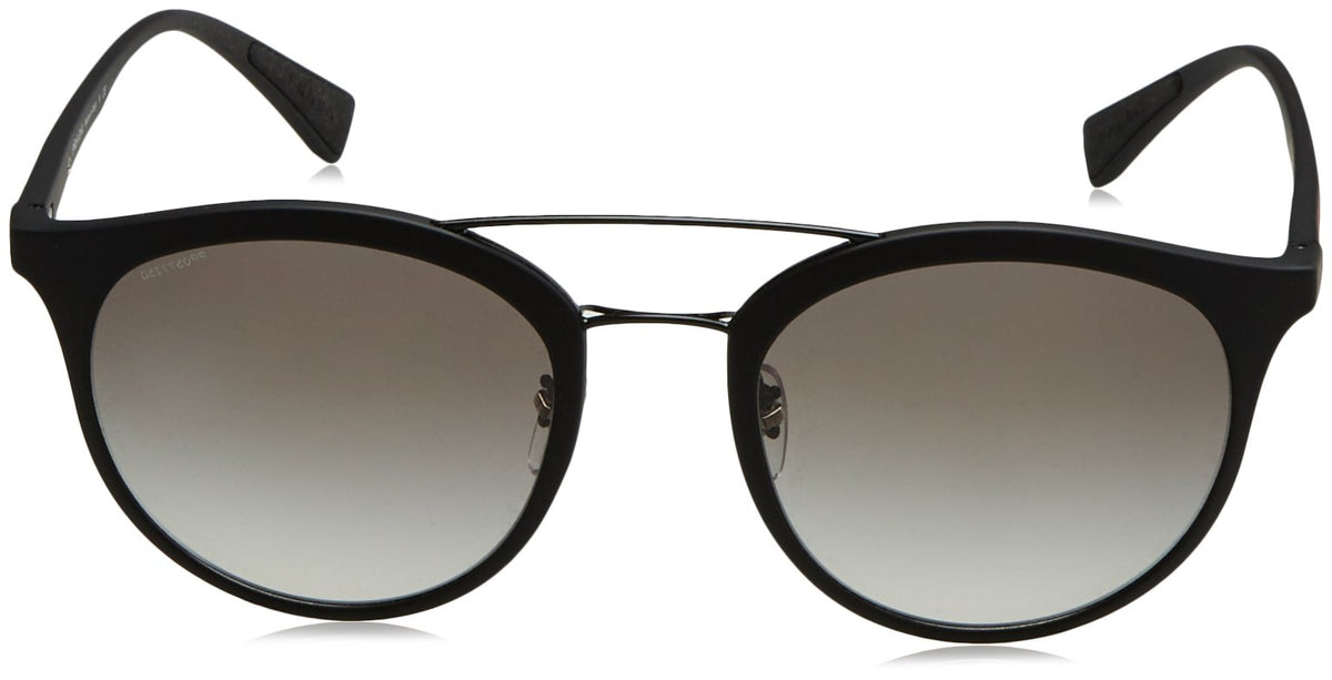 Prada Linea Rossa PS 04RS DG00A7 Sunglasses Black Rubber W/Grey Gradient Lens