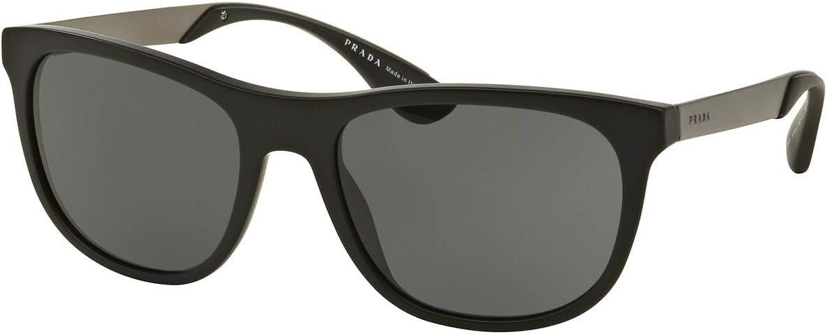 Prada Sunglasses PR04SS 1BO1A1 57mm Matte Black / Dark Grey Lens
