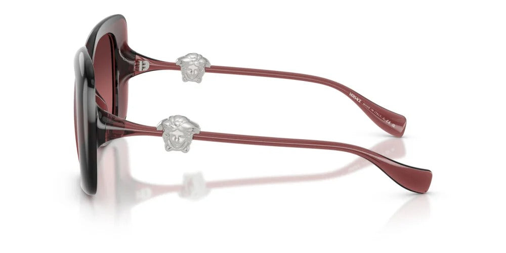 Versace Sunglasses VE4499U 55397E Transparent Red / Pink Mirror Silver Gradient