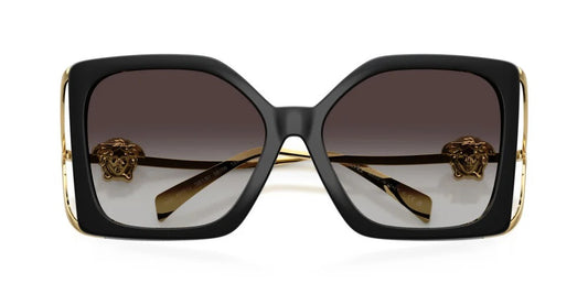 Versace Sunglasses VE4502U GB1/87 58mm Black / Light Grey Gradient Black Lens