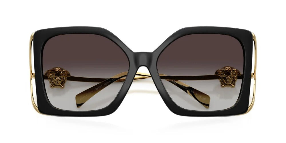 Versace Sunglasses VE4502U GB1/87 58mm Black / Light Grey Gradient Black Lens